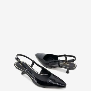 Kenneth Cole Martha Black Patent Slingbacks